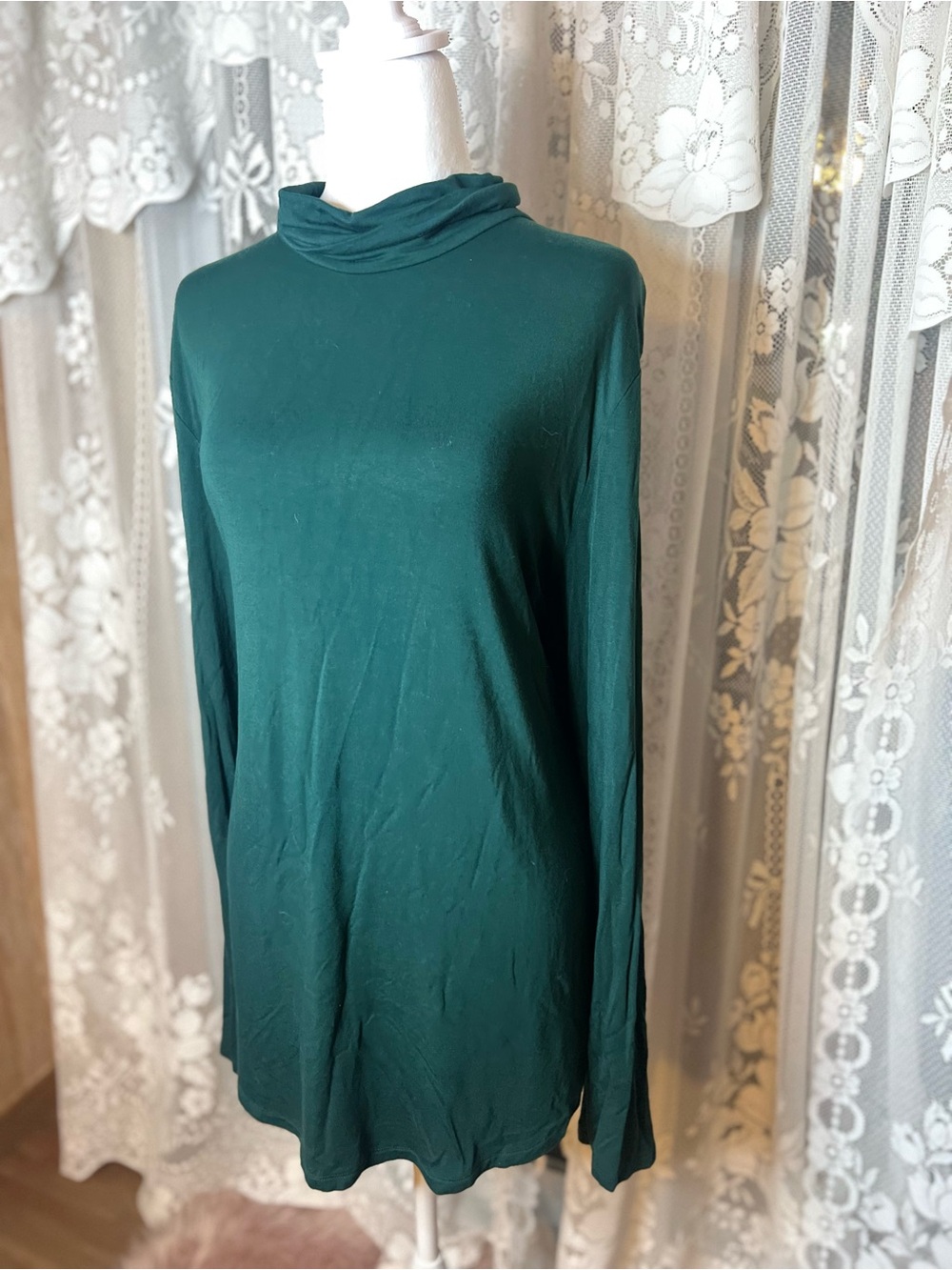 Old Navy Dark Teal Long Sleeve Mock Neck Top Plus Size
